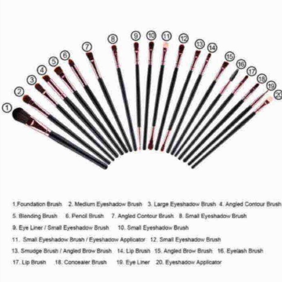 NWT20pcs Makeup Brushes+15Colors Eyeshadow Palette - Picture 4 of 5